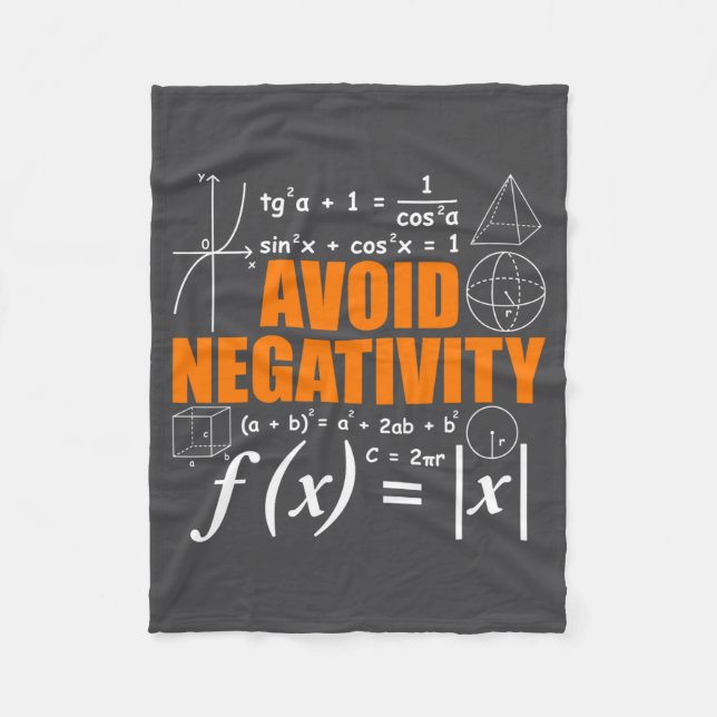 Manta Polar Avoid Negativity Funny Math Mathematician Teacher  (Anverso)