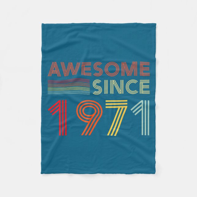 Manta Polar Awesome 55 Birthday Decorations Men 55yr 1971 55th (Anverso)