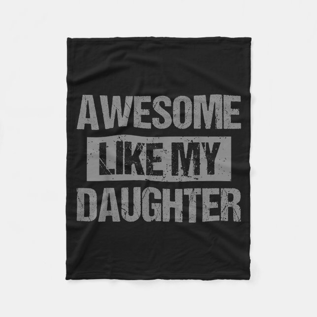 Manta Polar Awesome Like My Daughter For Dad Men Funny Fathers (Anverso)