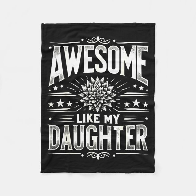 Manta Polar Awesome Like My Daughter For Dad Men Funny Fathers (Anverso)
