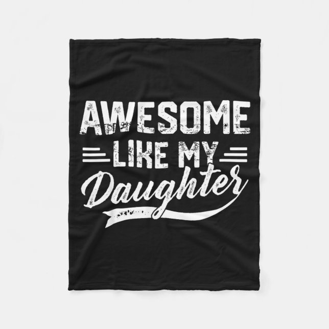 Manta Polar Awesome Like My Daughter For Dad Men Funny Fathers (Anverso)