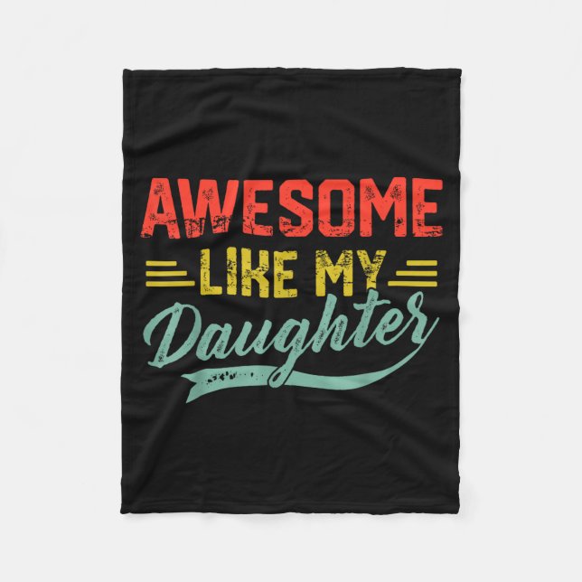 Manta Polar Awesome Like My Daughter For Dad Men Funny Fathers (Anverso)