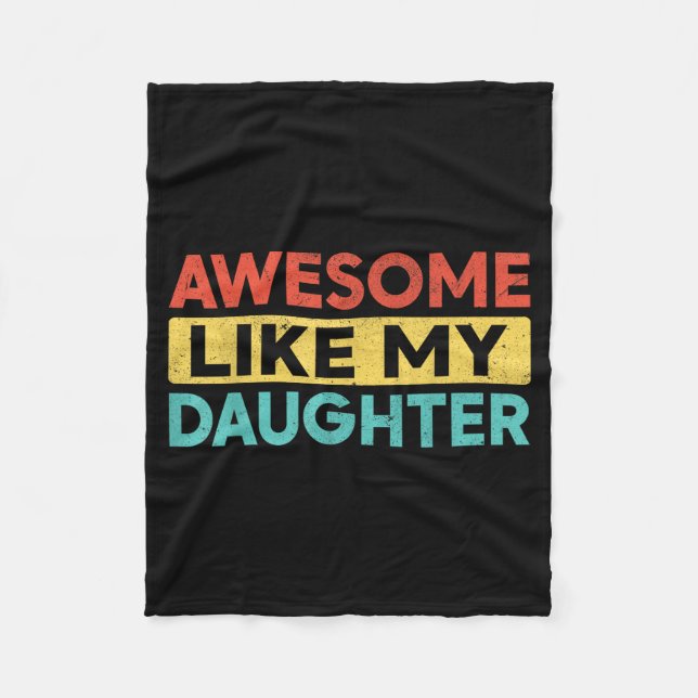 Manta Polar Awesome Like My Daughter For Dad Men Funny Fathers (Anverso)