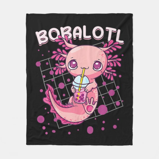 Manta Polar Axolotl Boba Tea Bubble Tea Kawaii Anime Japanese  (Anverso)