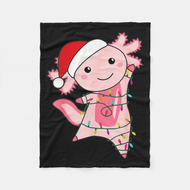 Manta Polar Axolotl Christmas Fairy Light Christmas Axolotl  (Anverso)