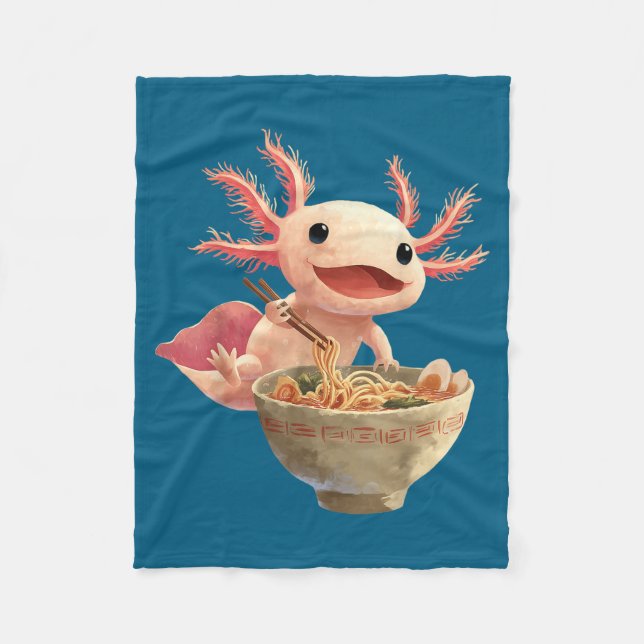 Manta Polar Axolotl Kawaii Eating Ramen Noodles Anime Japanese (Anverso)