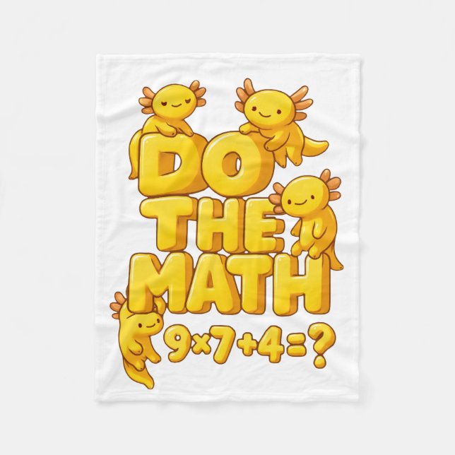 Manta Polar Axolotl Math Magic Blanket (Anverso)