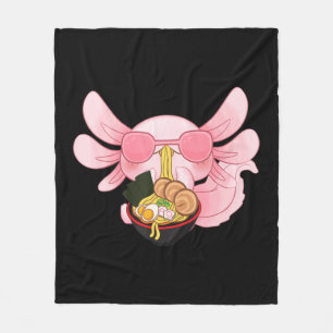 Manta Polar Axolotl Ramen Kawaii Japón regalo de fideos animal