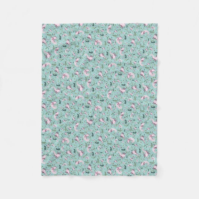 Manta Polar Axolotls en azul (Anverso)