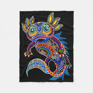 Manta Polar Axolott Art Aztec Mexicano Salamander México Cinco