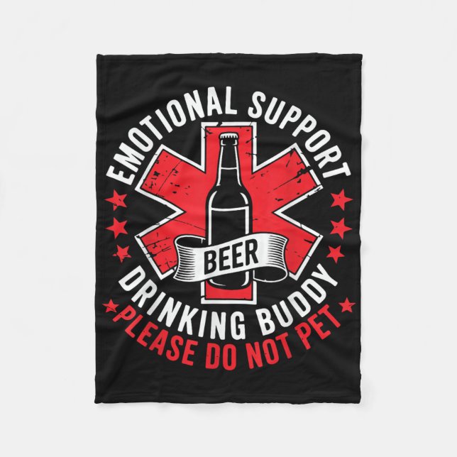 Manta Polar Ayuda emocional Bebida Buddy Adulto Gracioso Bebid (Anverso)