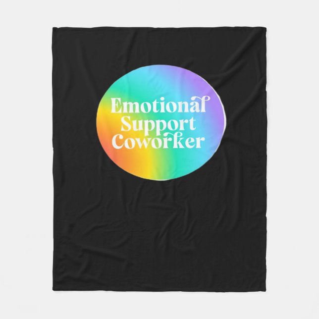 Manta Polar Ayuda emocional Coworker Funny (Anverso)