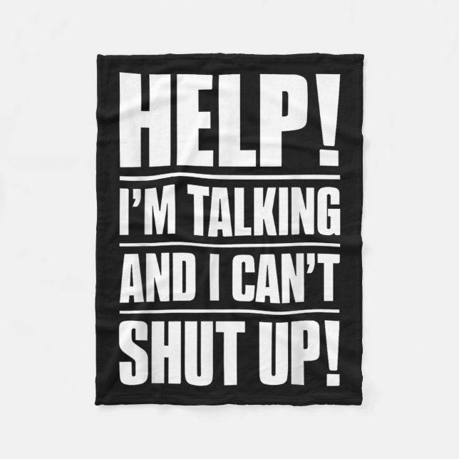 Manta Polar Ayuda que estoy hablando y no puedo callarme (Anverso)