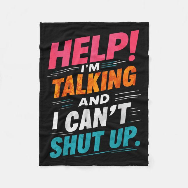 Manta Polar Ayuda que estoy hablando y no puedo callarme (Anverso)