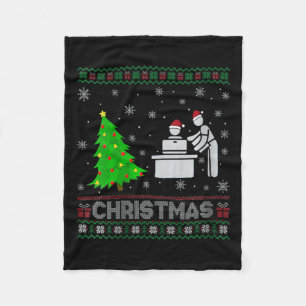Manta Polar Ayudante personal de mujeres: árbol de navidad ilu