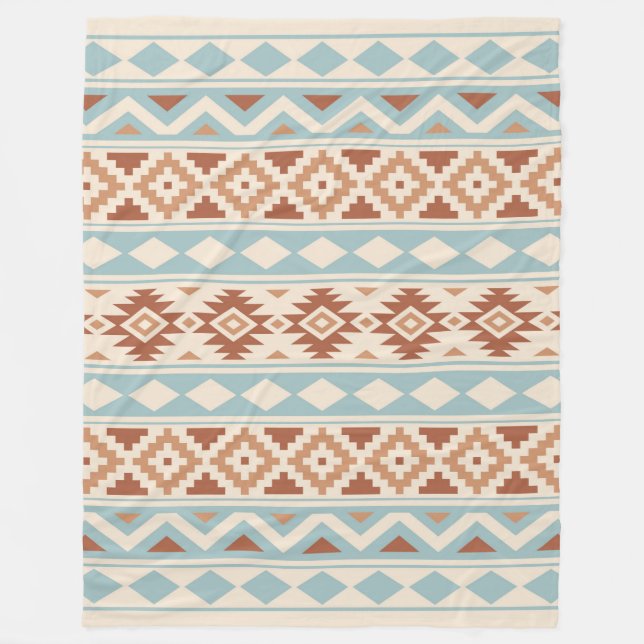 Manta Polar Aztec Essence Ptn IIIb Cream Blue Terracottas (Anverso)