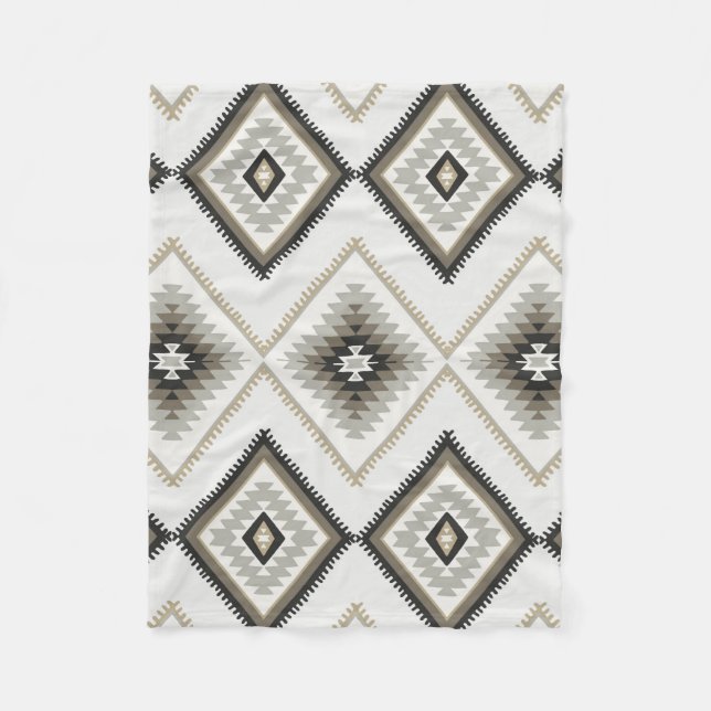 Manta Polar Azteca beige (Anverso)