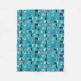 Manta Polar azul ABC