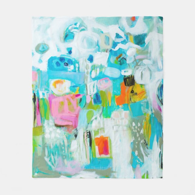 Manta Polar Azul abstracto (Anverso)