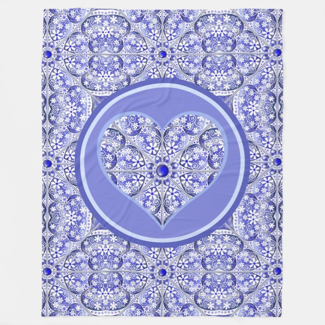 Manta Polar Azul cerámico de Grecia (Anverso)