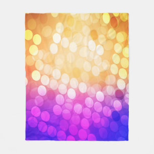 Manta Polar Azul claro, amarillo con esferas. Borroso b