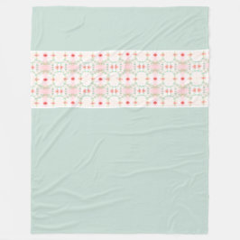 Manta Polar Azul Con Diseño De Flor