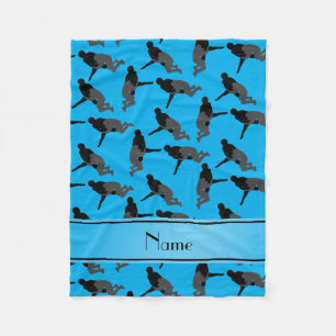 Manta Polar Azul de cielo conocido personalizado que lucha