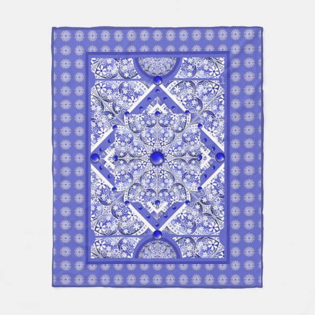 Manta Polar Azul de encaje cerámico de Grecia (Anverso)