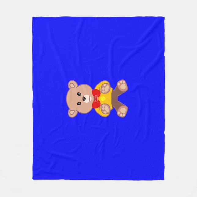 Manta Polar Azul del oso (Anverso)