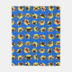 Manta Polar Azul eléctrico de los barros amasados de la emoji (Anverso)