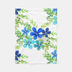 Manta Polar Azul eterno me olvida no flores