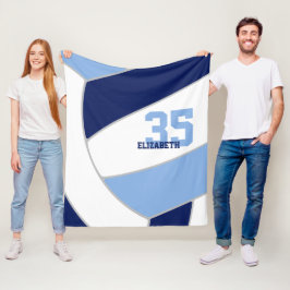 Manta Polar azul marino azul claro azul gomoso voleibol