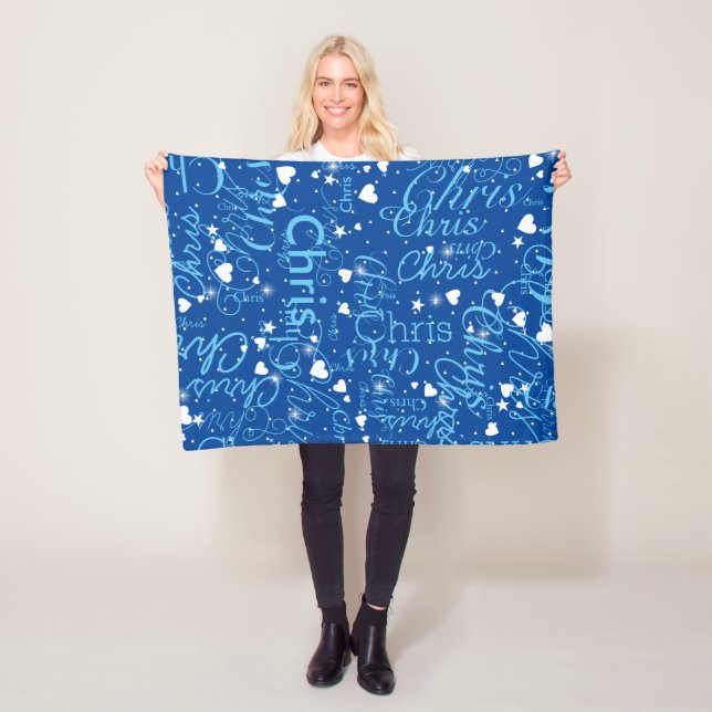 Manta Polar Azul medio giratorio (In situ)