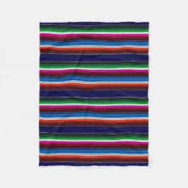 Manta Polar Azul, Naranja, rosado caliente, sarape verde mexic