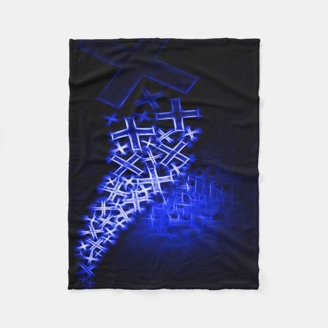 Manta Polar Azul religioso del fractal (Anverso)