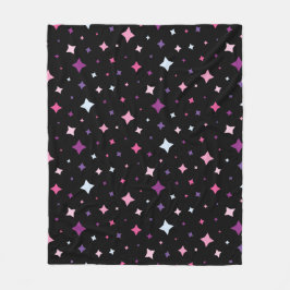 Manta Polar Azul Rosa Estrellas Moradas Espacio Cósmico Cielo