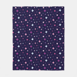 Manta Polar Azul Rosa Estrellas Moradas Espacio Cósmico Cielo