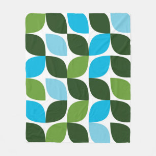 Manta Polar Azul, verde, fresco, moderno y natural abstracto