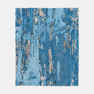 Manta Polar Azul vintage: Vieja textura de madera