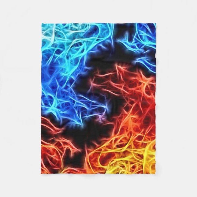 Manta Polar Azul y rojo flamea el tiro enérgico del paño (Anverso)