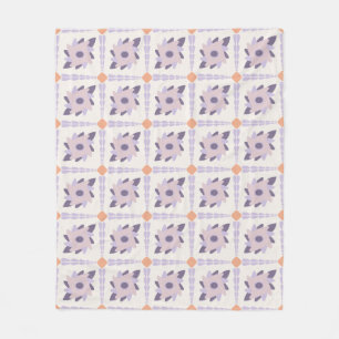 Manta Polar Azulejo decorativo colorido púrpura pastel