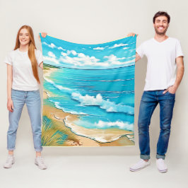 Manta Polar Azure Beach Calm Design