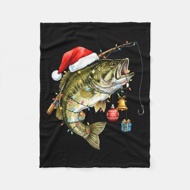 Manta Polar B Fish Festive Lights Christmas Funny Fishing Long (Anverso)