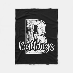 Manta Polar B Para Bulldoges Escolar Deportivo Equipo Espíritu