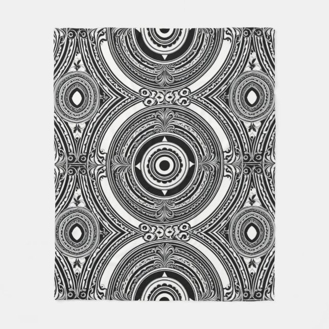Manta Polar B&W Medallion Motif (Anverso)