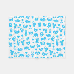 Manta Polar Baby Animals Baby Blanket