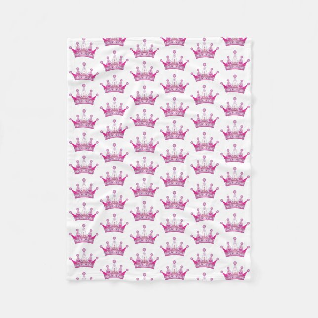 Manta Polar Baby Blanket - Crown Rosa (Anverso)