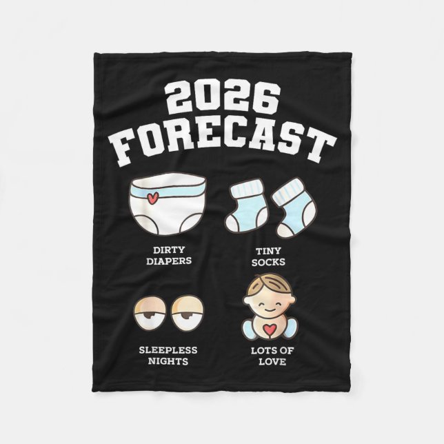 Manta Polar Baby Coming Soon 2026 Forecast Baby Shower Funny N (Anverso)