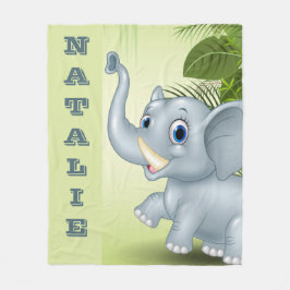 Manta Polar Baby Elephant Fleece Blanket