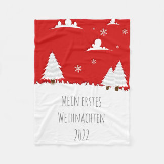 Manta Polar Baby Kuscheldecke Erstes Weihnachten Fleecedecke